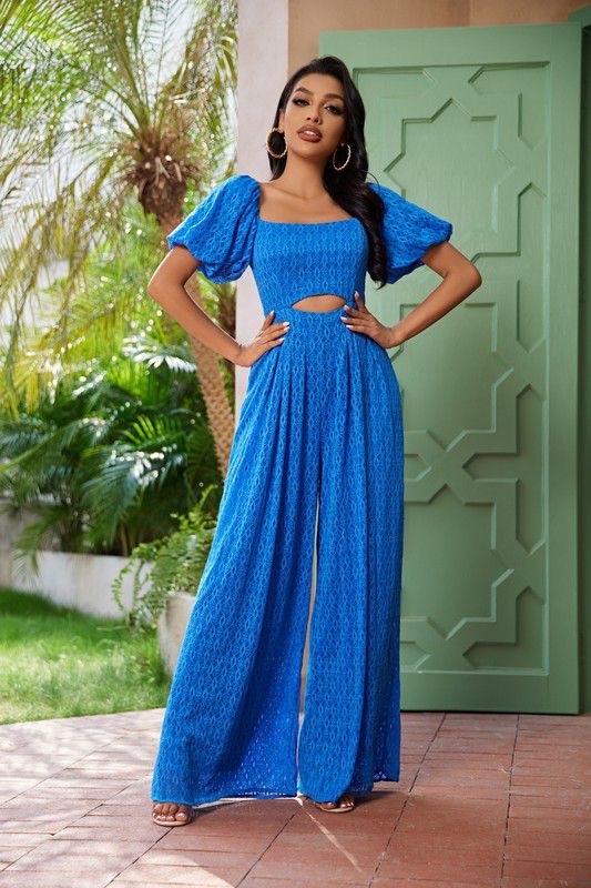 Lacy Blue Jumpsuit