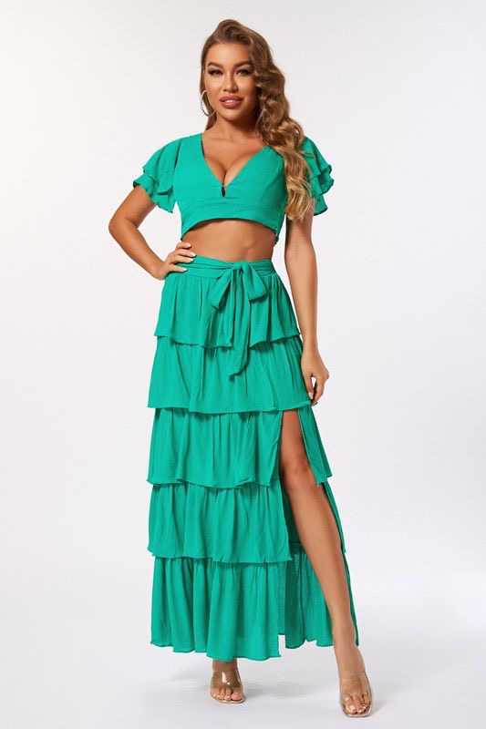 Tropical Layers Skirt Set