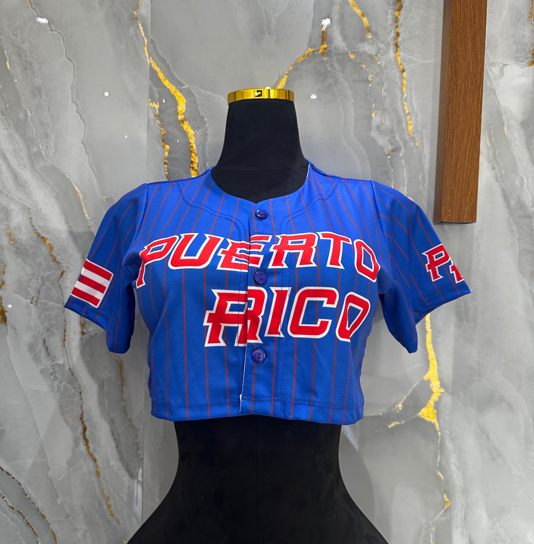 Crop top PR azul