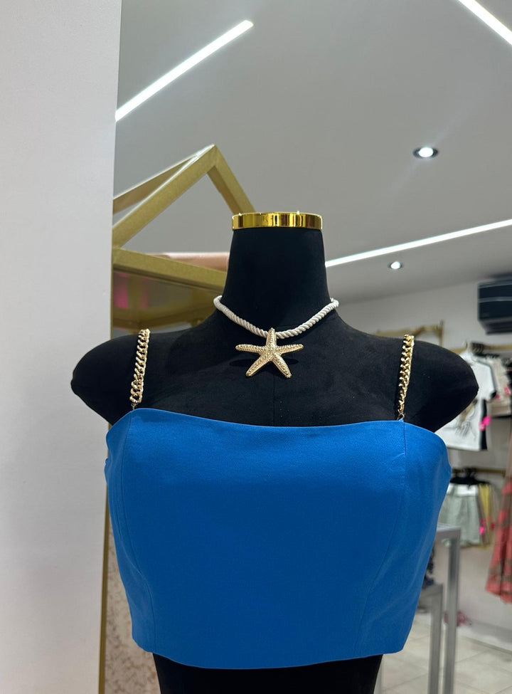 Golden Strap Top